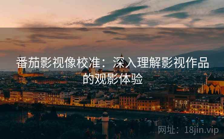 番茄影视像校准:深入理解影视作品的观影体验
